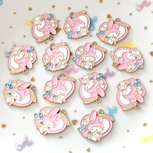 4 x My Melody enamel charms