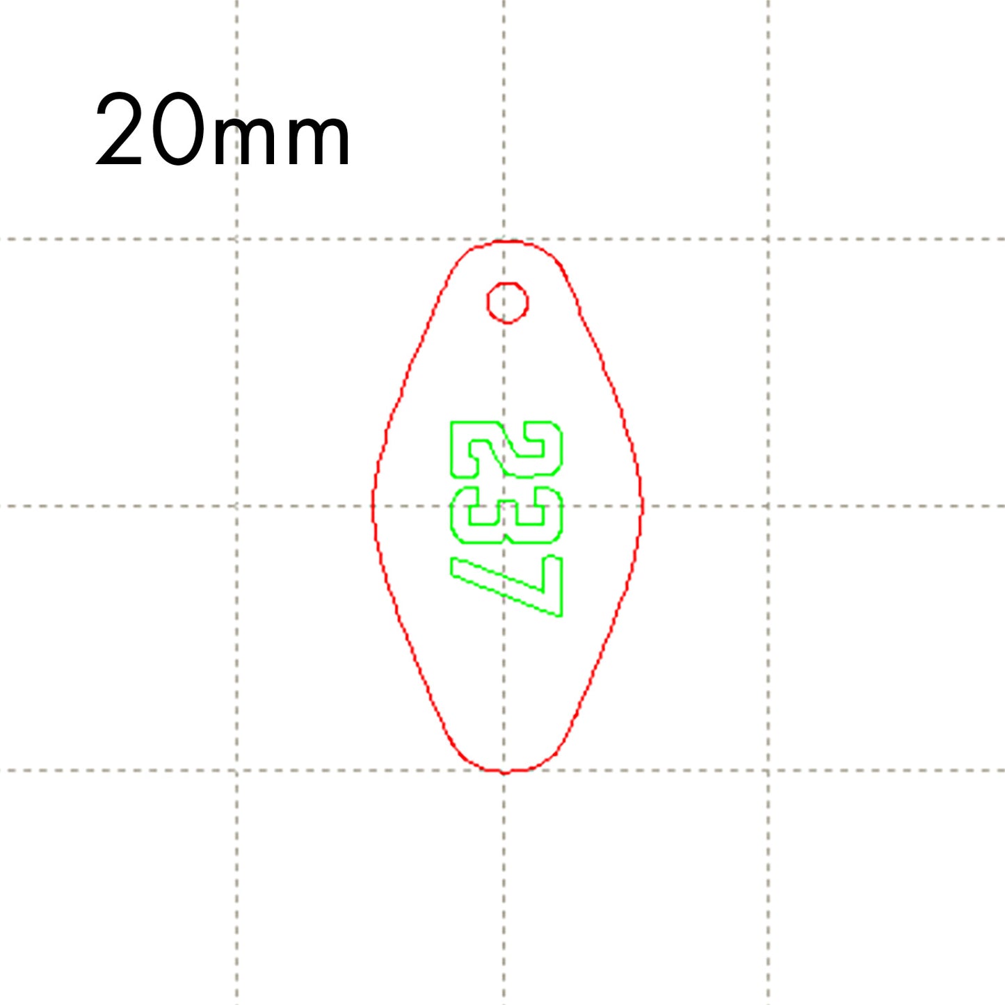 *NDD*C* Room 237 charm, 20mm