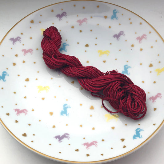 Burgundy nylon cord