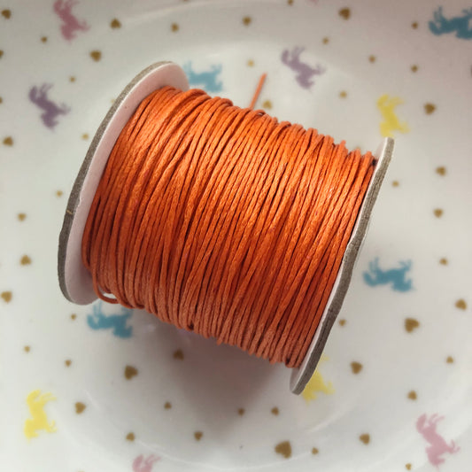 Orange cotton wax cord