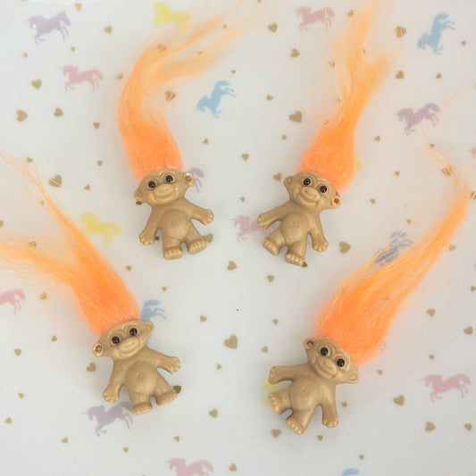 2pcs Orange hair troll charms