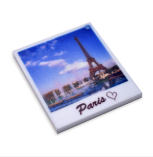 Paris polaroid printed charm, 4.5cm