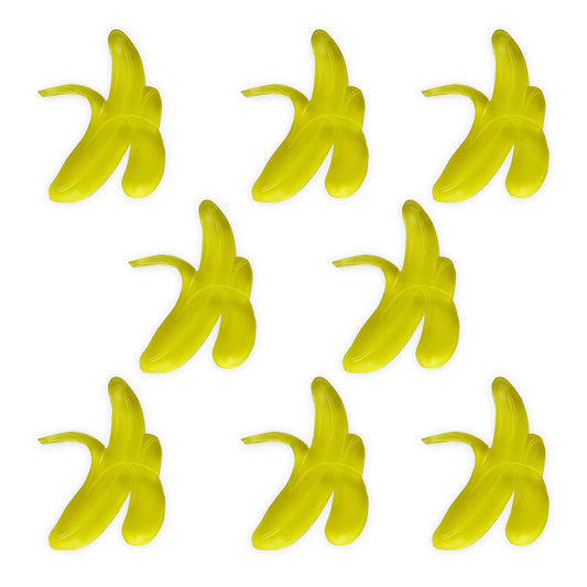 8 Banana cabochons, laser cut