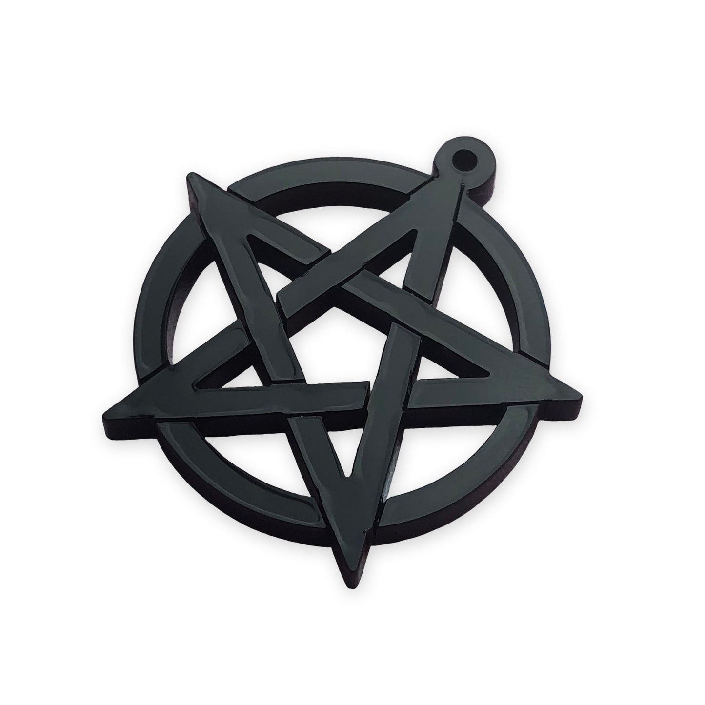 Pentacle laser cut engraved charm