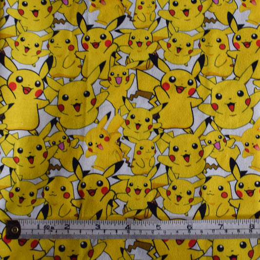 Large offcut Pikachu fabric