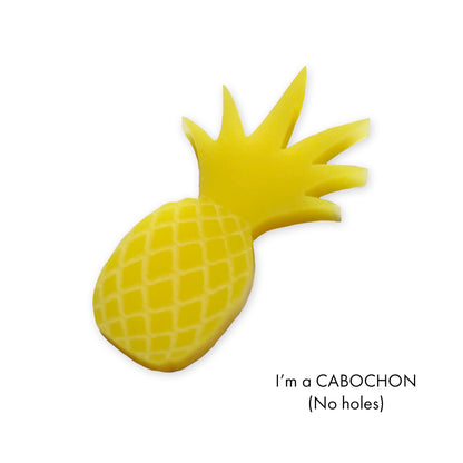 Cabochon Pineapple engraved laser cut