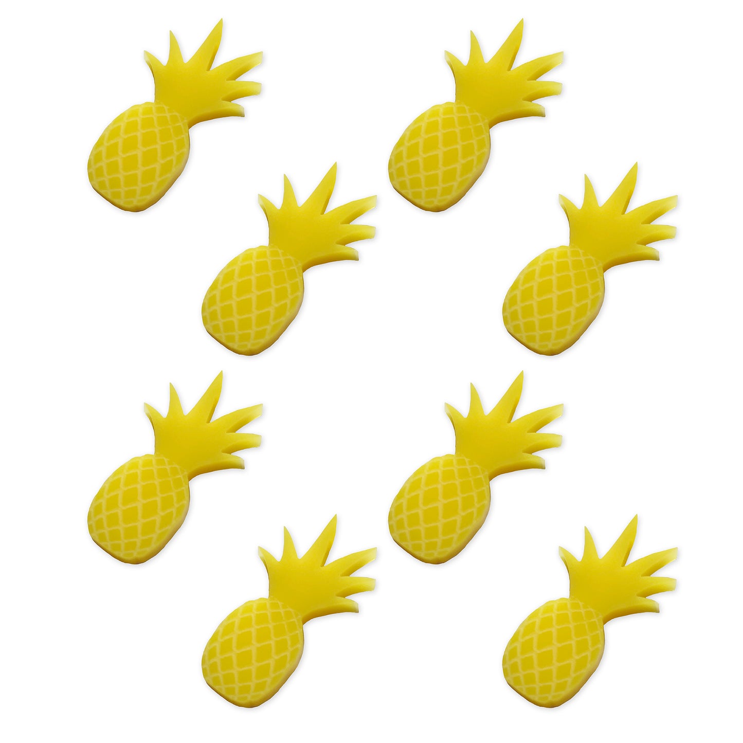 8 Pineapple cabochons, laser cut