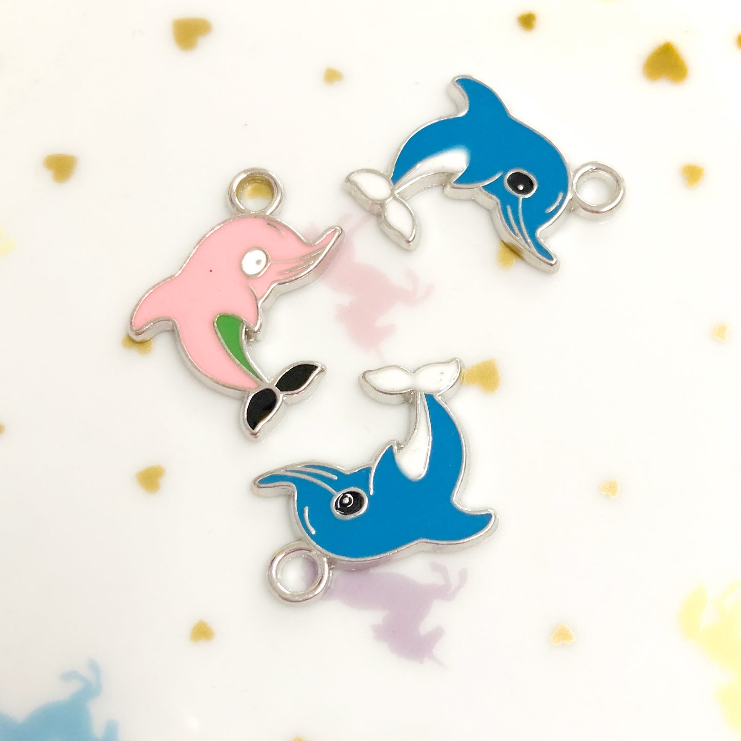 Dolphin enamel charm