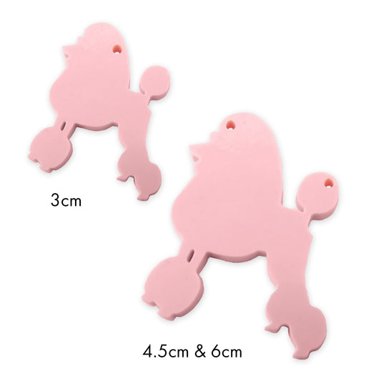 Poodle laser cut charm