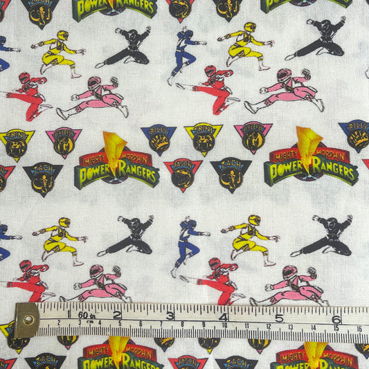 Power Rangers fabric offcut