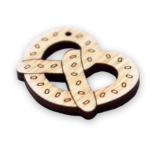 Pretzel laser cut charm