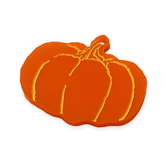 Pumpkin gourd laser cut colour engraved charm