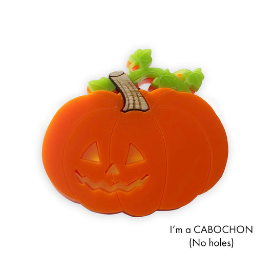 Cabochon Jack o lantern pumpkin deluxe