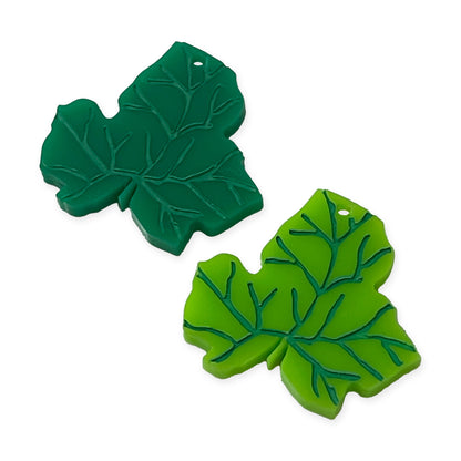 Cabochon Pumpkin Leaf colour engraved laser cut