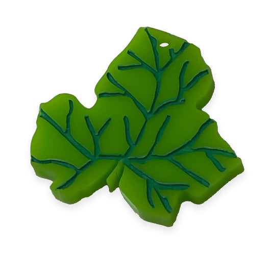 Pumpkin leaf laser cut colour engraved charm