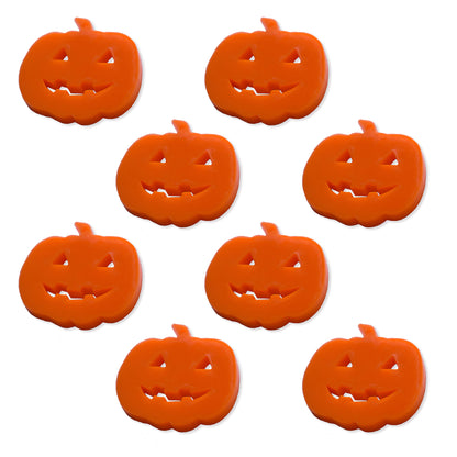 8 Pumpkin cabochons, laser cut