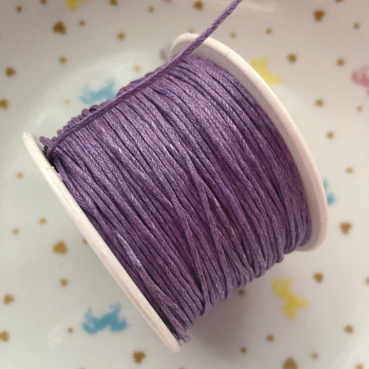 Purple cotton wax cord