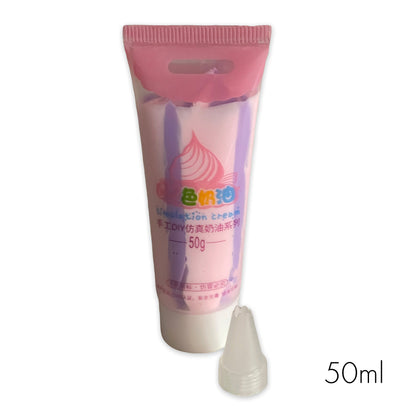 50ml Lilac & Pink swirl deco cream tube, with 3 icing tips