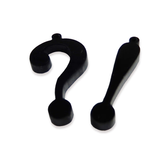 Question and exclamation mark laser cut charm set