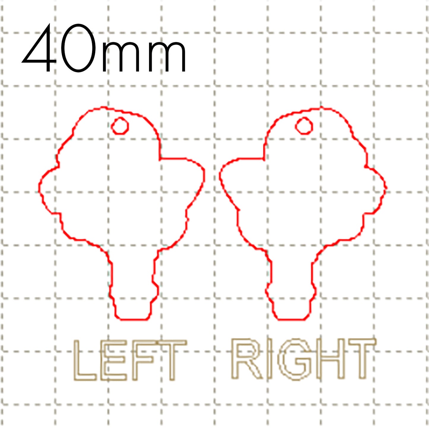 *RS*C* 40mm Butterfly key charm, BACKING