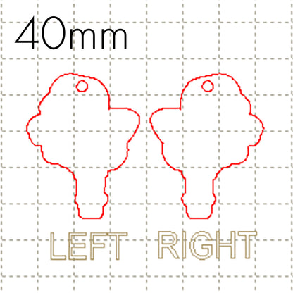*RS*C* 40mm Butterfly key charm, BACKING