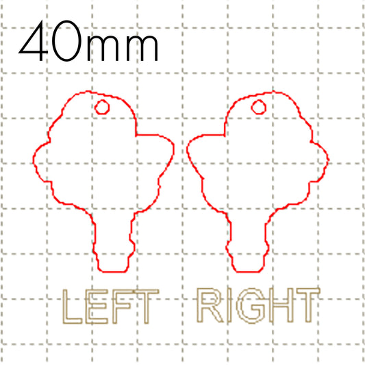 *RS*C* 40mm Butterfly key charm, BACKING