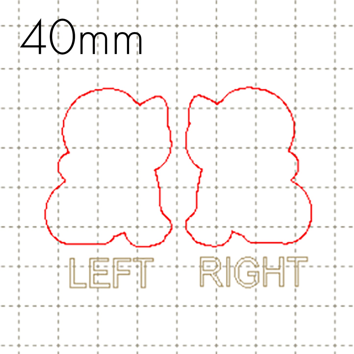 *RS*C* 40mm Cat cabochon, BACKING
