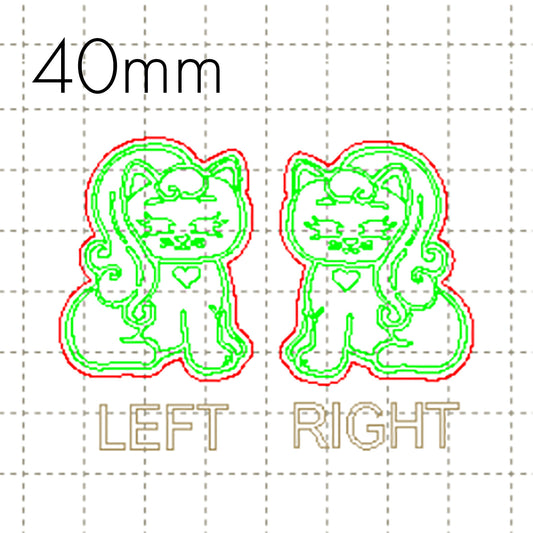 *RS*C* 40mm Cat cabochon, ENGRAVED