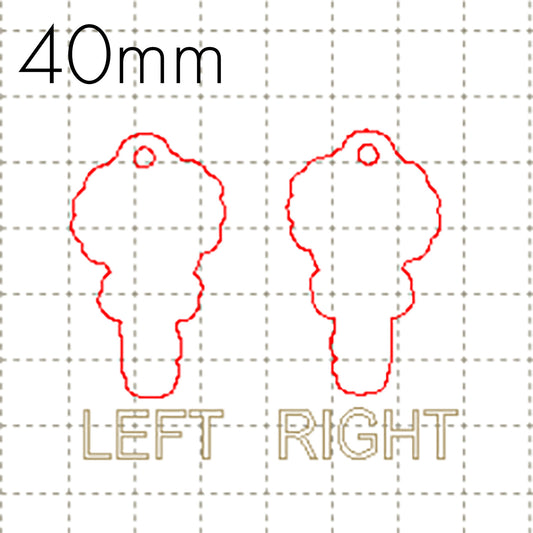 *RS*C* 40mm Heart key charm, BACKING