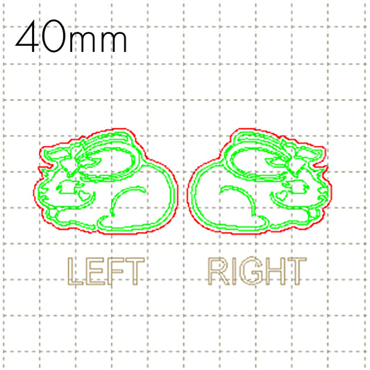 *RS*C* 40mm Rabbit cabochon, ENGRAVED