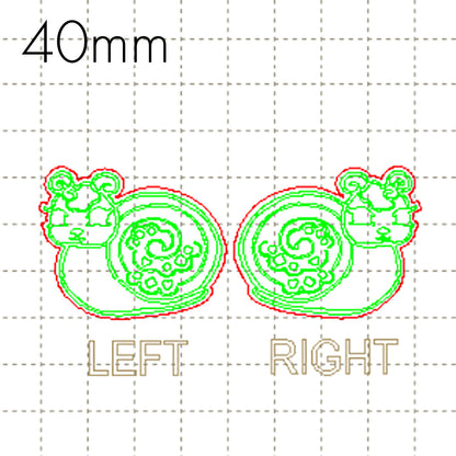 *RS*C* 40mm Snail cabochon, ENGRAVED