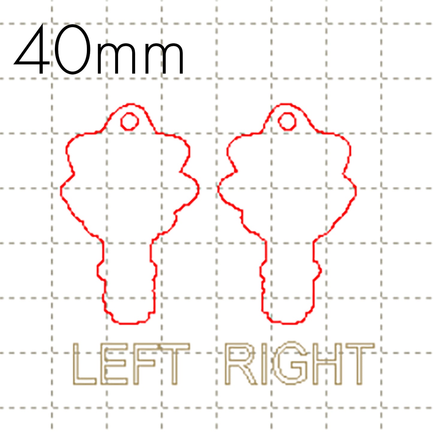*RS*C* 40mm Star key charm, BACKING