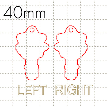 *RS*C* 40mm Star key charm, BACKING