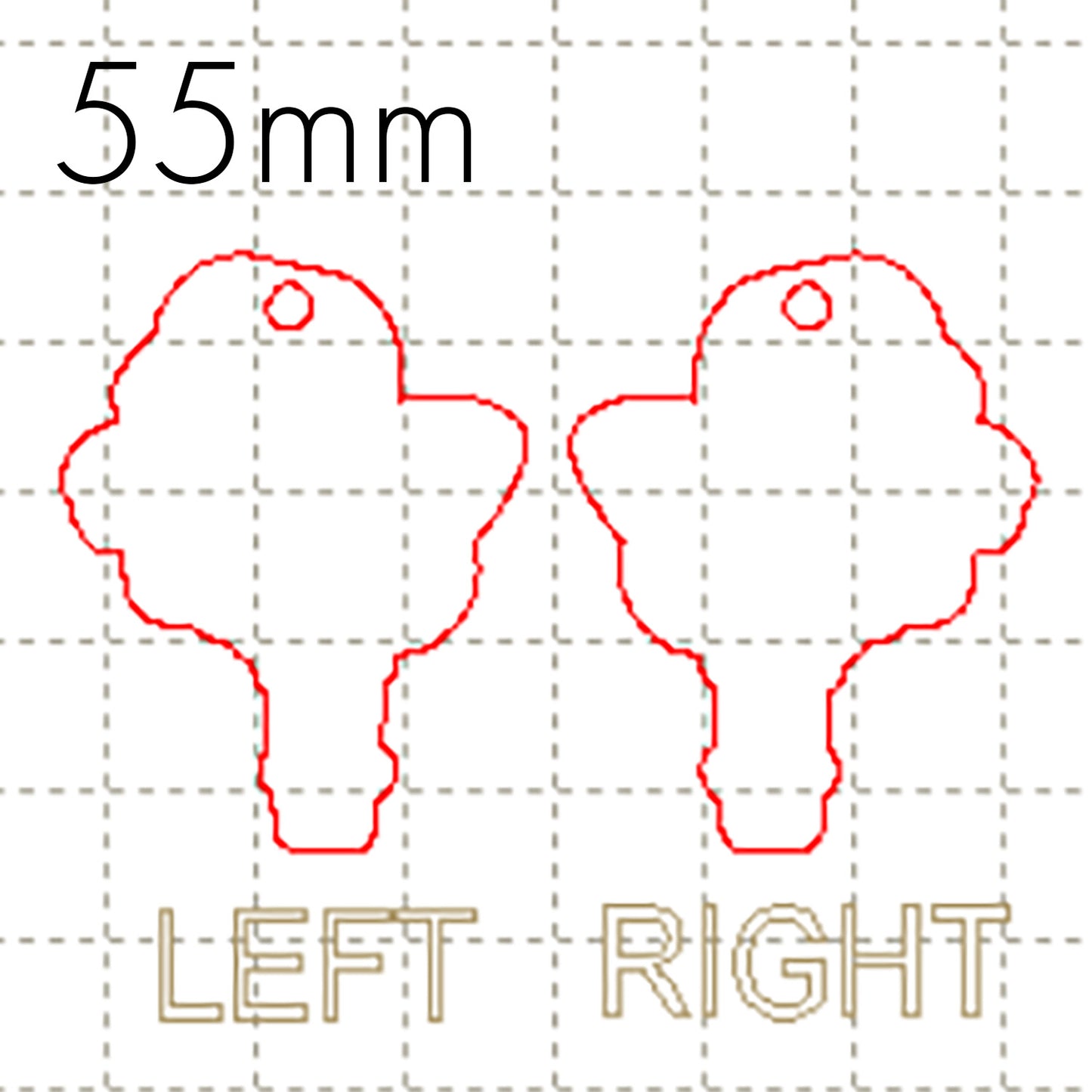 *RS*C* 55mm Butterfly key charm, BACKING