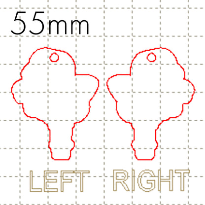*RS*C* 55mm Butterfly key charm, BACKING
