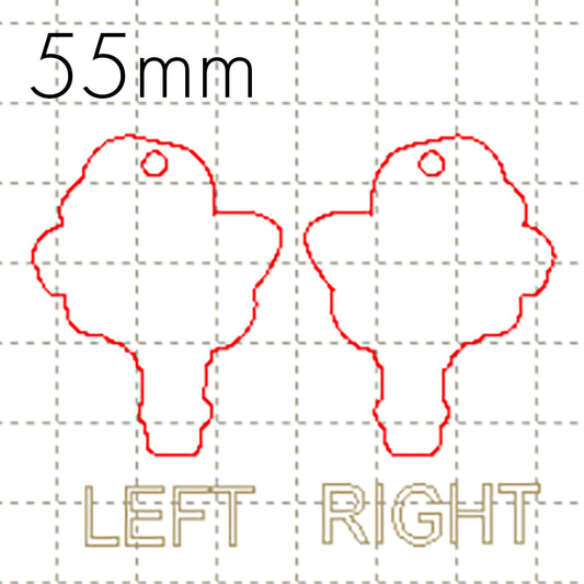 *RS*C* 55mm Butterfly key charm, BACKING