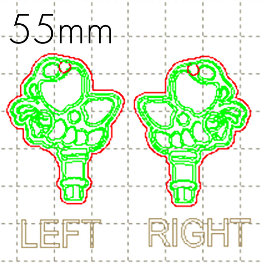 *RS*C* 55mm Butterfly key charm, ENGRAVED