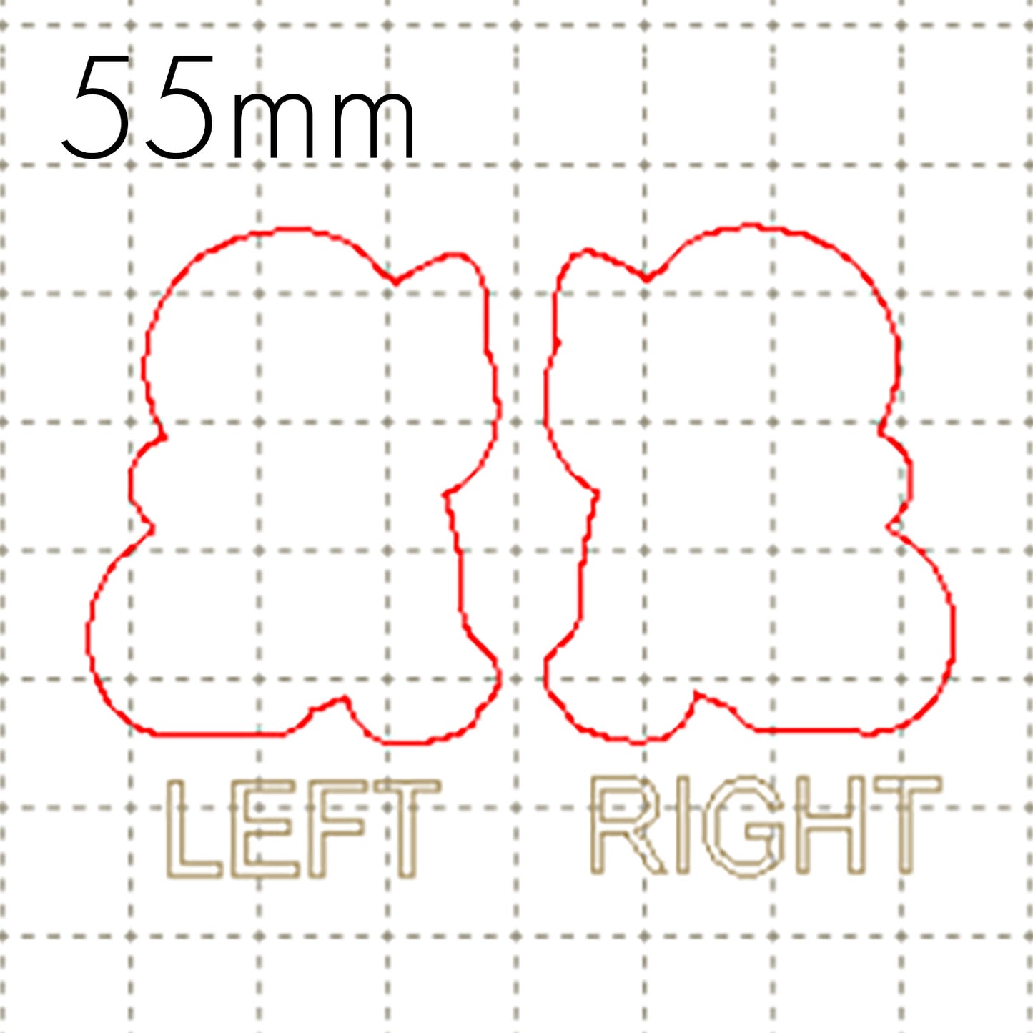 *RS*C* 55mm Cat cabochon, BACKING