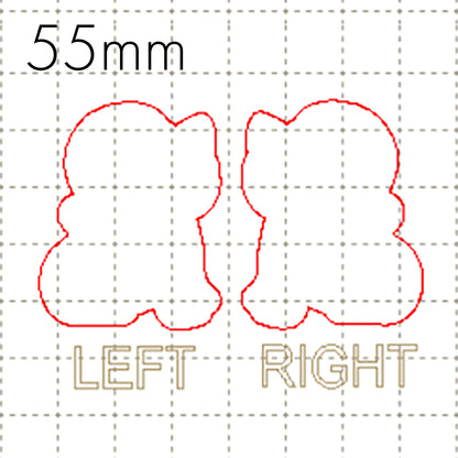 *RS*C* 55mm Cat cabochon, BACKING
