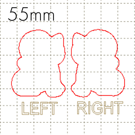 *RS*C* 55mm Cat cabochon, BACKING