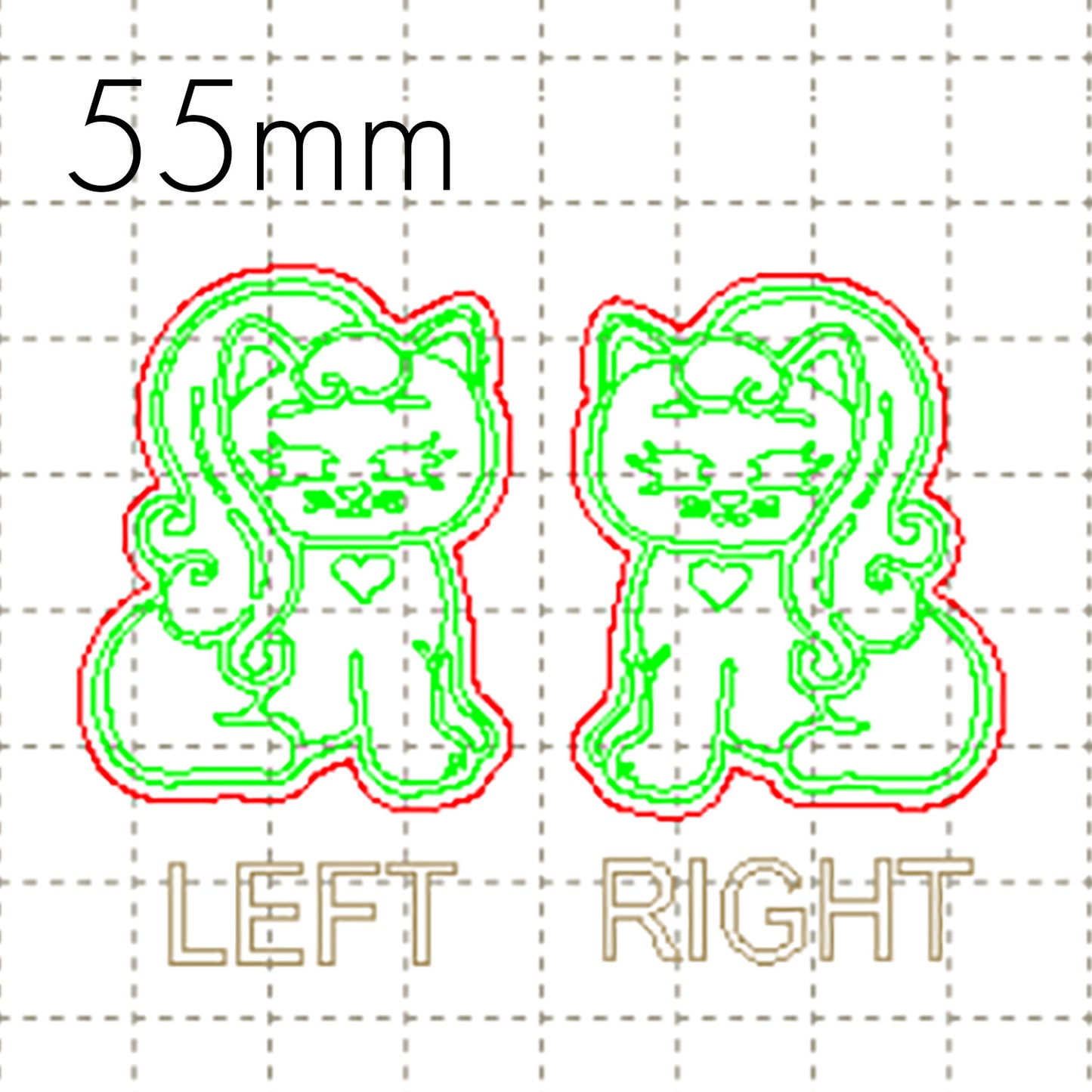 *RS*C* 55mm Cat cabochon, ENGRAVED