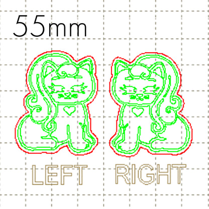 *RS*C* 55mm Cat cabochon, ENGRAVED
