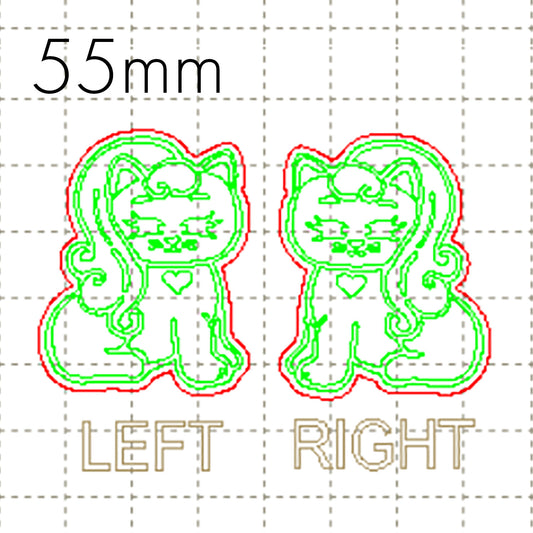 *RS*C* 55mm Cat cabochon, ENGRAVED