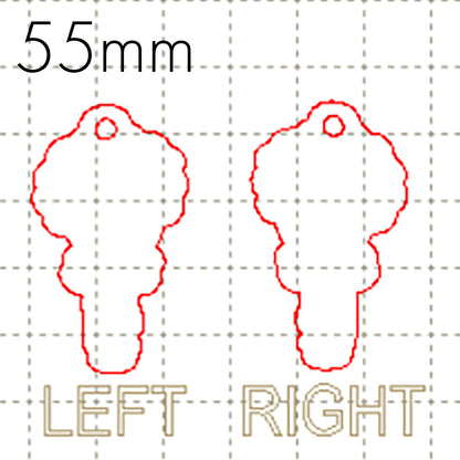 *RS*C* 55mm Heart key charm, BACKING