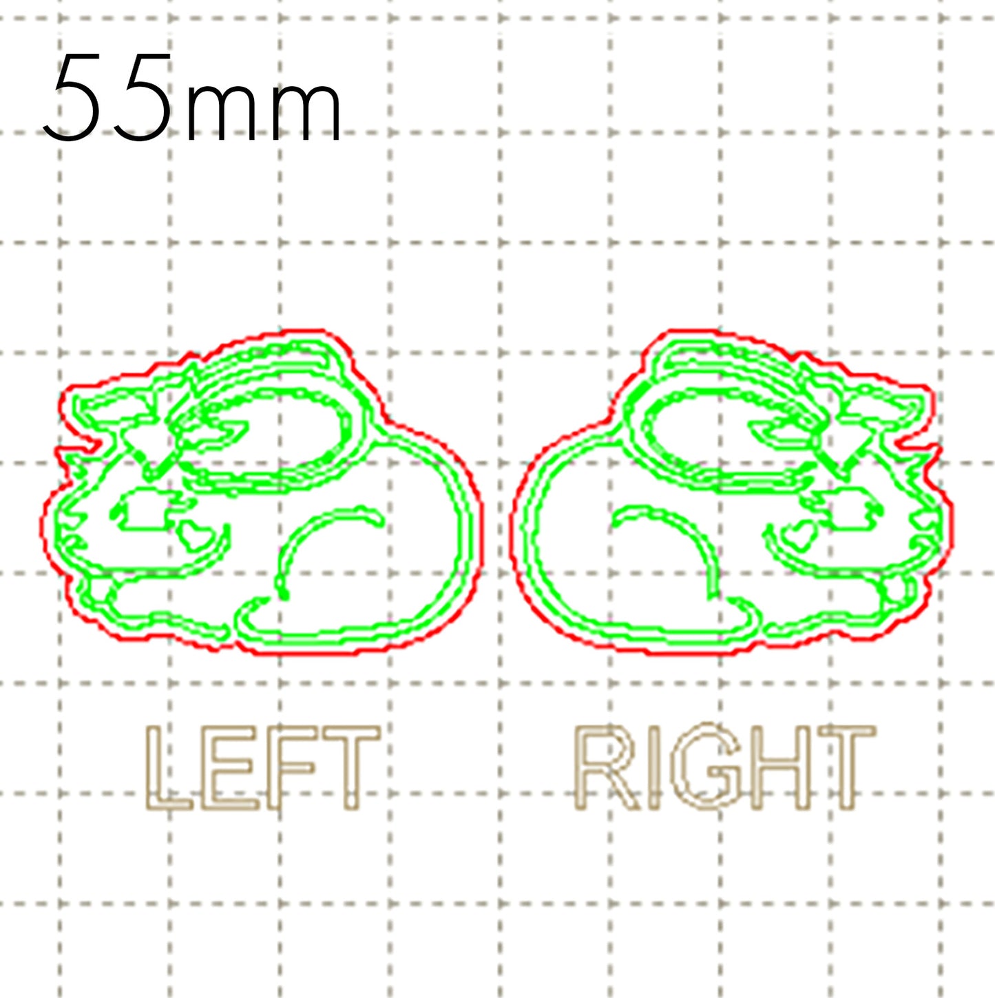 *RS*C* 55mm Rabbit cabochon, ENGRAVED