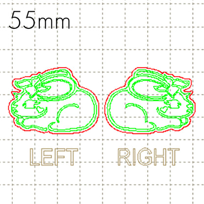 *RS*C* 55mm Rabbit cabochon, ENGRAVED