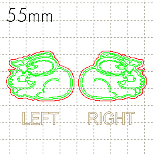 *RS*C* 55mm Rabbit cabochon, ENGRAVED