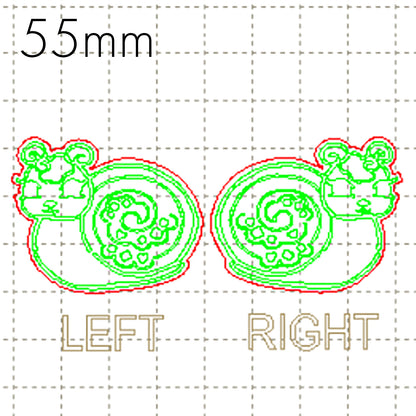*RS*C* 55mm Snail cabochon, ENGRAVED