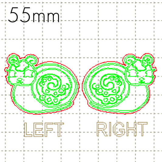 *RS*C* 55mm Snail cabochon, ENGRAVED