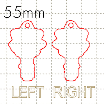 *RS*C* 55mm Star key charm, BACKING